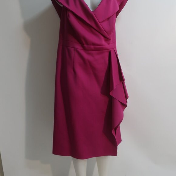 NWT Womens XSCAPE Fuchsia Dress 20W - Picture 4 of 10